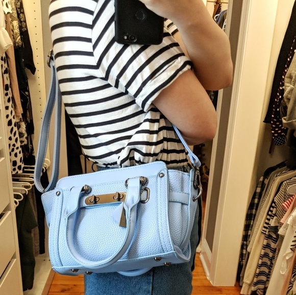 Leather Double Turn-lock Mini Shoulder Bag - Picture 2 of 6